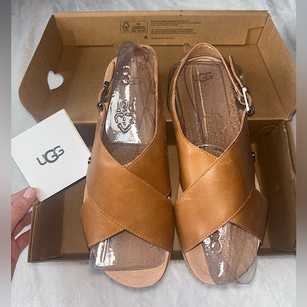 NWT UGG Women's Tan Leather Sandals 👡